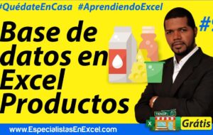 9 – Base de datos en Excel de Productos, Formularios en Excel, macros en Excel VBA