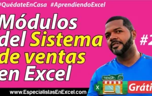 2 – Módulos del Sistema de ventas en Excel, Punto de ventas en Excel