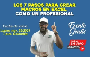 Invitación evento 7 pasos para crear macros como un profesional